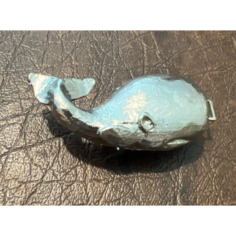 Whale Belt Buckle Small Interlocking Silver Tone Unbranded